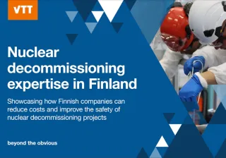 Cover of VTT white paper: nuclear decommissioning expertise in Finland