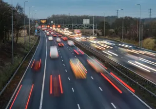 Cars in traffic