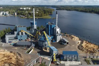 Mikkeli power plant aerial shot