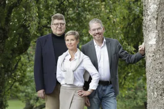 Pekka Lehtinen, Elli Laukkala and Jari Karlsson from Happy Plant Protein