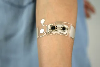 wearable sensor in a person&#039;s armd