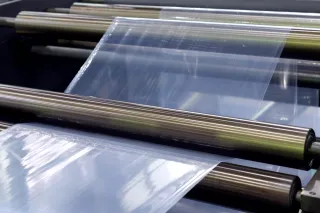 Plastic film production